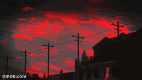 A Picture Of A Sunset With The Word Shade Above It GIF