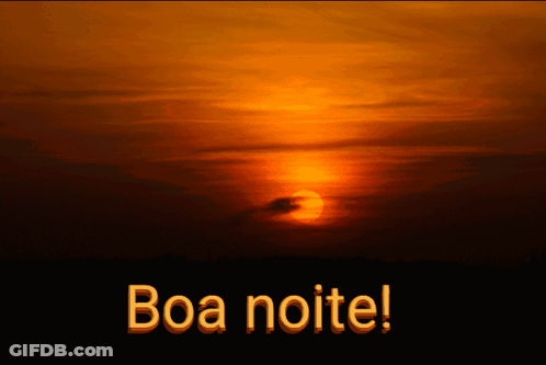 A Picture Of A Sunset With The Words Boa Noite GIF