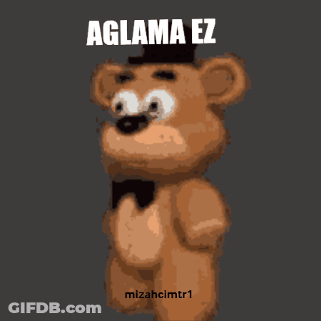 A Picture Of A Teddy Bear With The Words Aglama Ez On The Bottom GIF