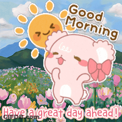 Teddy Bear With Good Morning Have A Great Day Text GIF