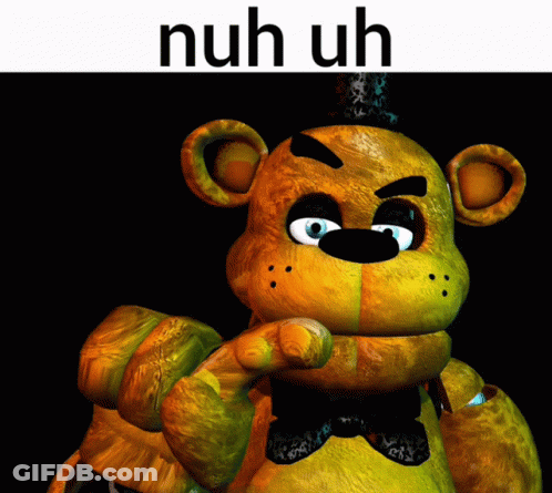 A Picture Of A Teddy Bear With The Words Nuh Uh Below It GIF