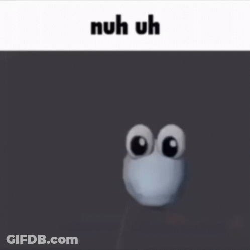 A Picture Of A Thumbs Up And The Words Nuh Uh GIF