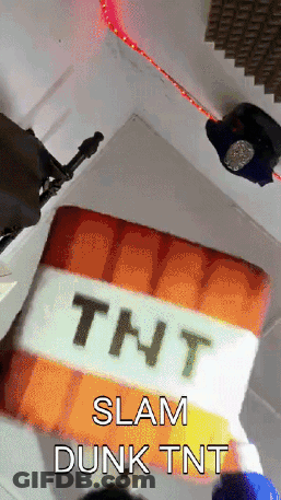 A Picture Of A Tnt Block That Says Slam Dunk Tnt On It GIF