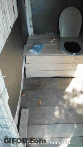 A Picture Of A Toilet With The Words The Trollers Of Romania On The Bottom GIF