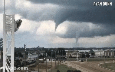 A Picture Of A Tornado With The Name Ryan Dunn On The Bottom GIF