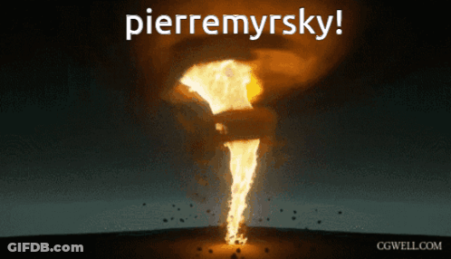 A Picture Of A Tornado With The Words Pierremyrsky Written Above It GIF