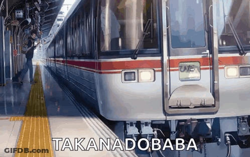 A Picture Of A Train That Says Takanadubaba On The Bottom GIF