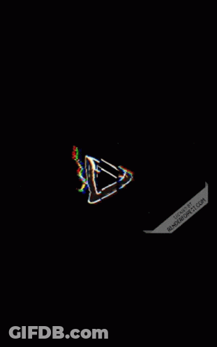 A Picture Of A Triangle On A Black Background With A White Arrow Pointing To It GIF