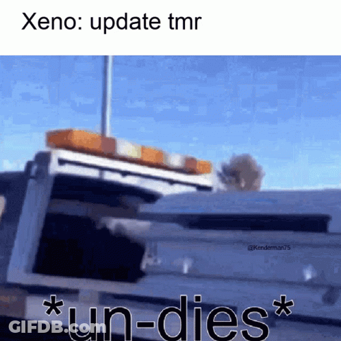 A Picture Of A Truck That Says Xeno Update Tmr GIF