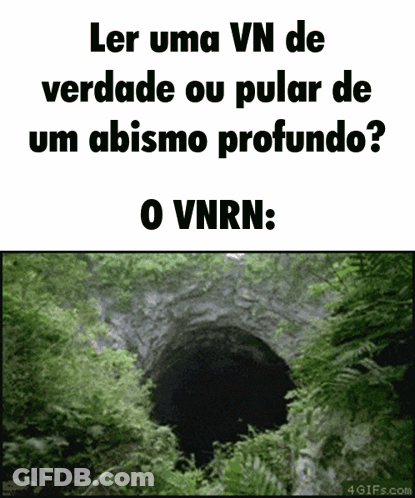 A Picture Of A Tunnel With The Words Ler Uma Vn De Verdade Ou Pular De Um Abismo Profundo GIF