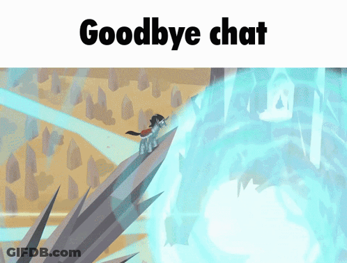 A Picture Of A Unicorn With The Words Goodbye Chat GIF