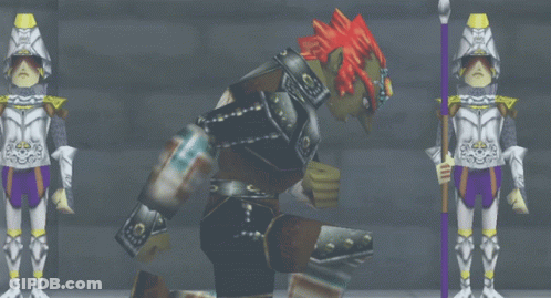 A Picture Of A Video Game Character With The Words No Triforce GIF