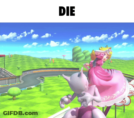 A Picture Of A Video Game Scene With The Word Die Above It GIF
