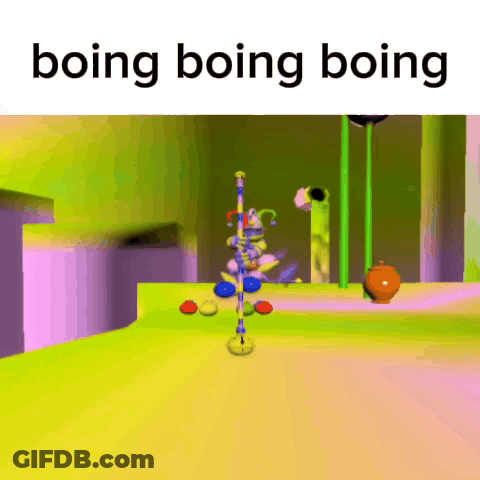 A Picture Of A Video Game With The Words Boing Boing Boing GIF