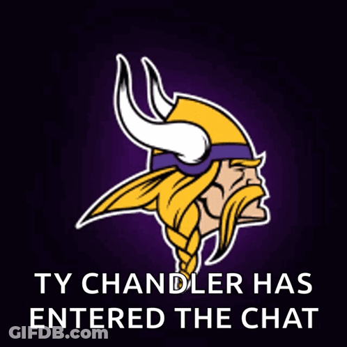 A Picture Of A Viking With The Words Ty Chandler Has Entered The Chat Underneath It GIF