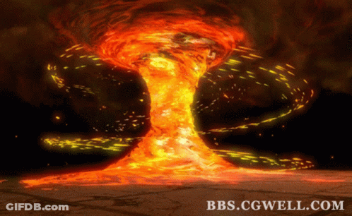 A Picture Of A Volcano With The Website Bbs.cgwell.com GIF