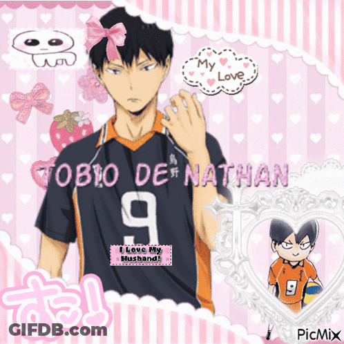 A Picture Of A Volleyball Player With The Number 9 On His Shirt GIF