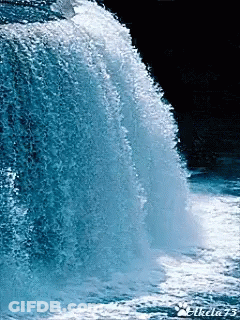 A Picture Of A Waterfall Has The Number 75 On The Bottom GIF