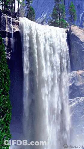 A Picture Of A Waterfall Was Taken By Akela73 GIF