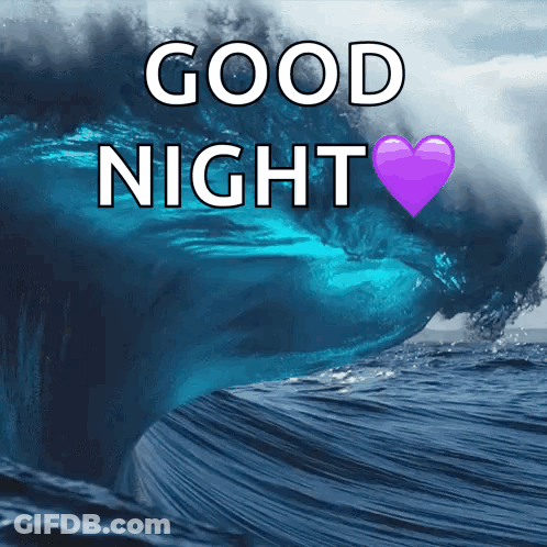 Wave With Good Night Text GIF