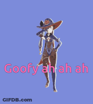 Witch With Goofy Ah Ah Ah Text GIF