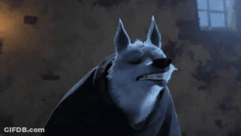 A Picture Of A Wolf With The Word Fear Behind It GIF