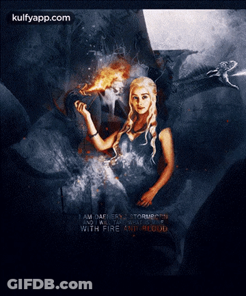 Daenerys Stormborn Holding Torch GIF