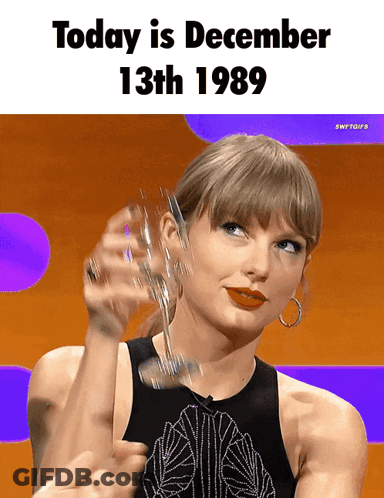 Woman Holding Wine Glass December 13 1989 GIF