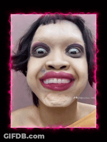 A Picture Of A Woman Making A Funny Face With The Words Blogcucxuc_m4 At The Bottom GIF