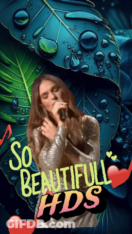 A Picture Of A Woman Singing With The Words So Beautiful Hds GIF