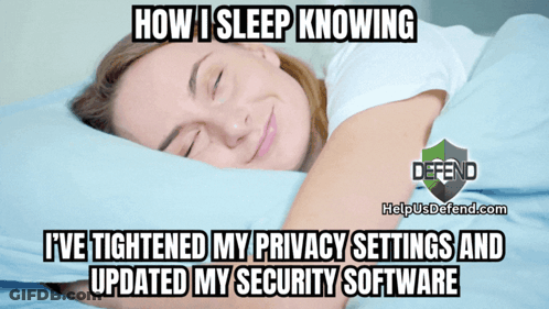 A Picture Of A Woman Sleeping With A Caption That Says How I Sleep Knowing GIF