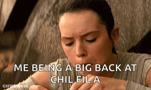 A Picture Of A Woman With A Caption That Says Me Being A Big Back At Chilfila GIF