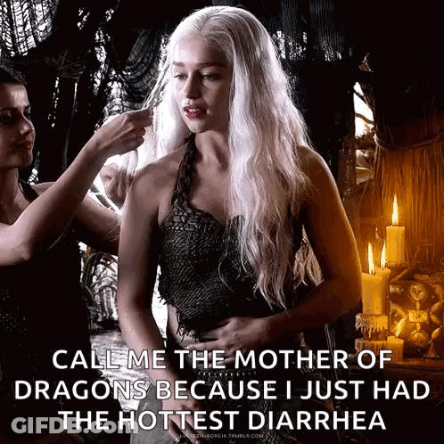 A Picture Of A Woman With A Quote That Says Call Me The Mother Of Dragons GIF
