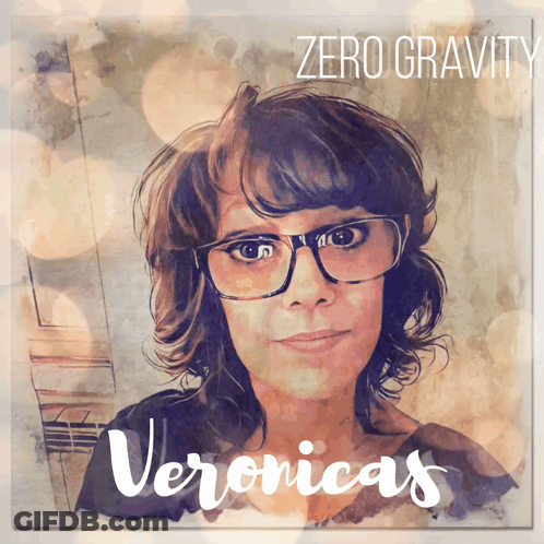 A Picture Of A Woman With Glasses And The Name Veronica On The Bottom GIF