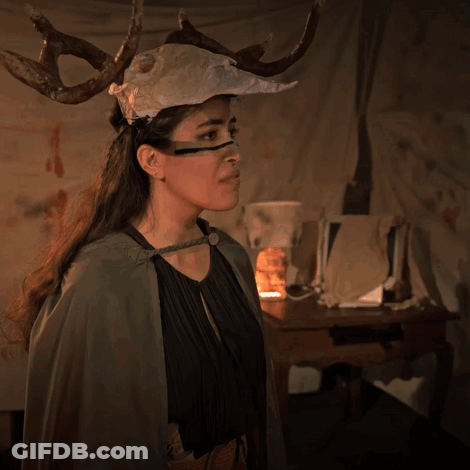A Picture Of A Woman With Horns And The Words Fascinating Argument GIF