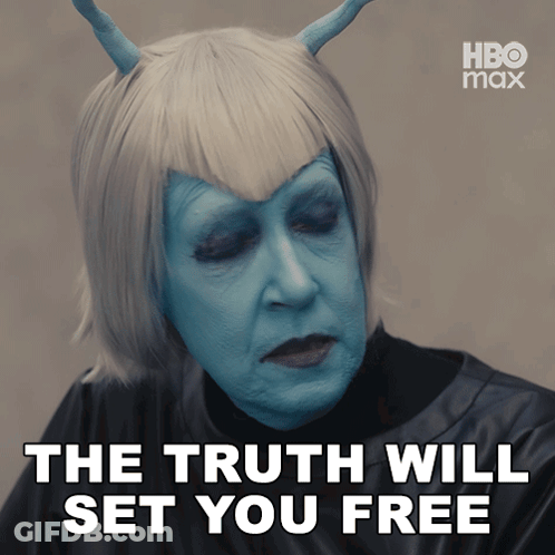 A Picture Of A Woman With Horns Says The Truth Will Set You Free GIF