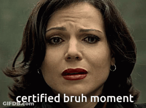 A Picture Of A Woman With Red Lips And The Words Certified Bruh Moment GIF