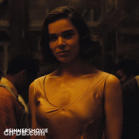 A Picture Of A Woman With The Hashtag #Sinnersmovie On It GIF