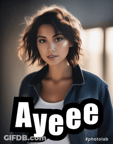 A Picture Of A Woman With The Name Ayeee GIF