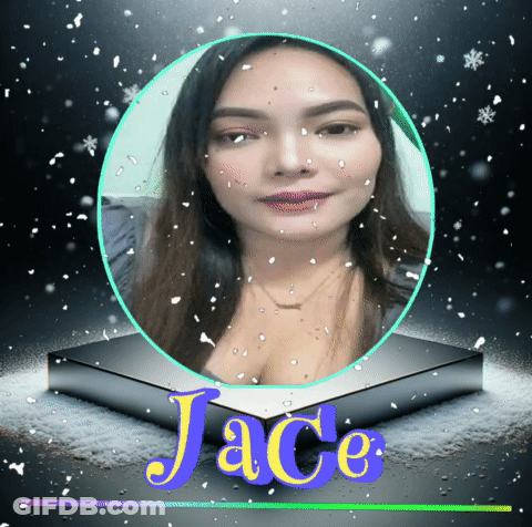 A Picture Of A Woman With The Name Jace Written On It GIF
