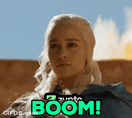 A Picture Of A Woman With The Word Boom In Green Letters GIF