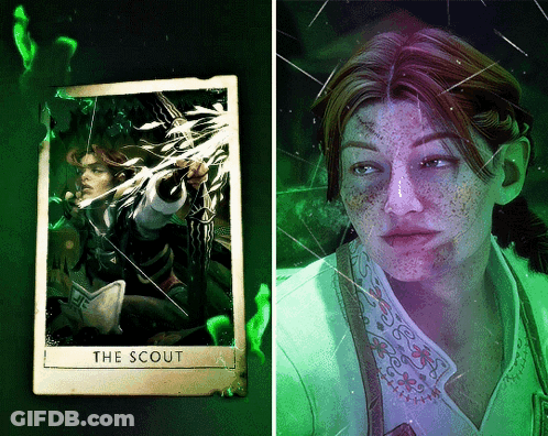 Woman With The Scout Text GIF