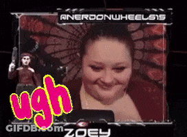 A Picture Of A Woman With The Word Zoey In The Corner GIF