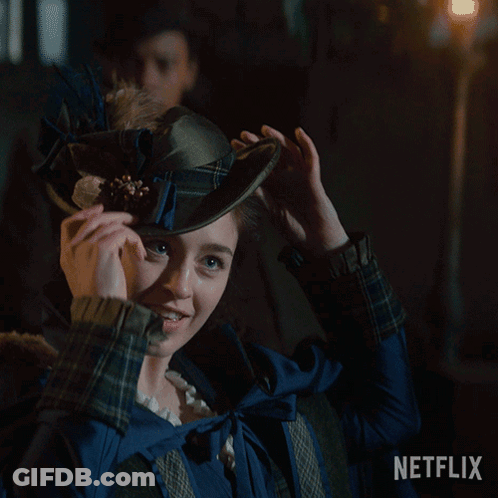 A Picture Of A Woman With The Words At Your Service Netflix GIF