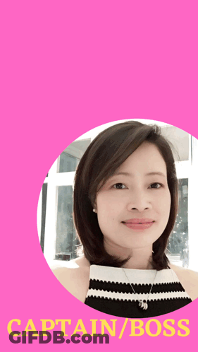 A Picture Of A Woman With The Words Captain / Boss Written Below Her GIF