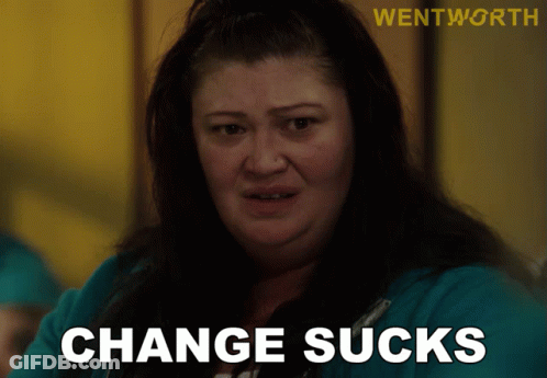 A Picture Of A Woman With The Words Change Sucks On The Bottom GIF