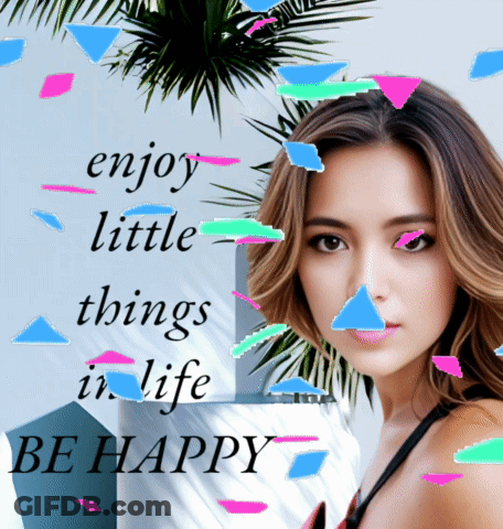 Woman With Enjoy Little Things In Life Be Happy GIF