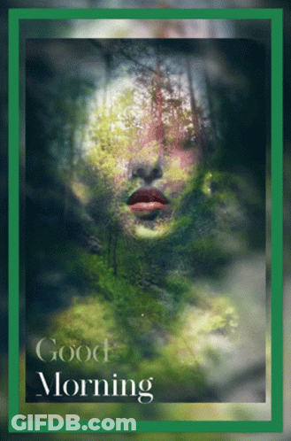 A Picture Of A Woman With The Words Good Morning Written Below It GIF