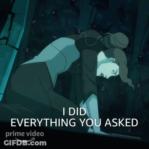 A Picture Of A Woman With The Words I Did Everything You Asked Above Her GIF