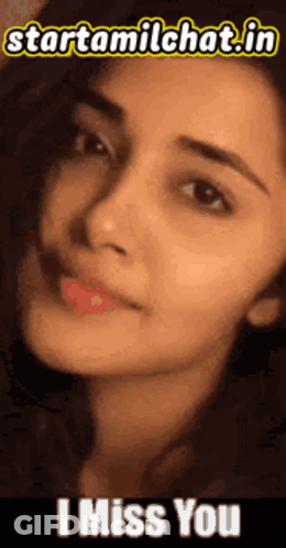 A Picture Of A Woman With The Words " I Miss You " On The Bottom GIF